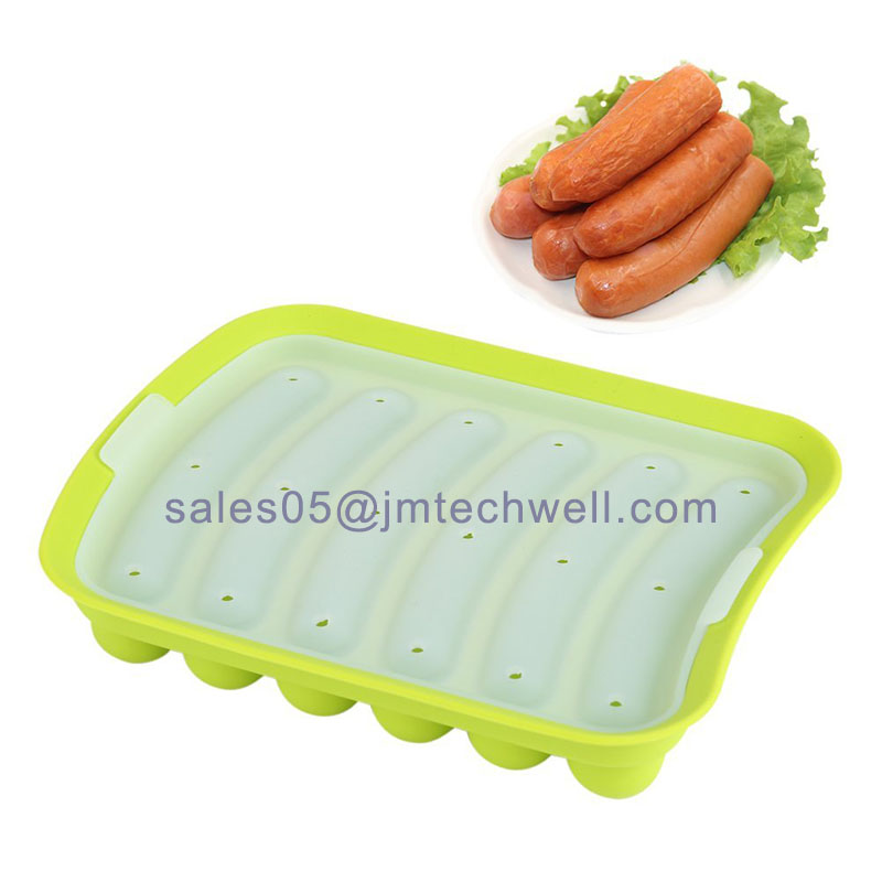 BPA free food grade silicone sausage hot dog making mold